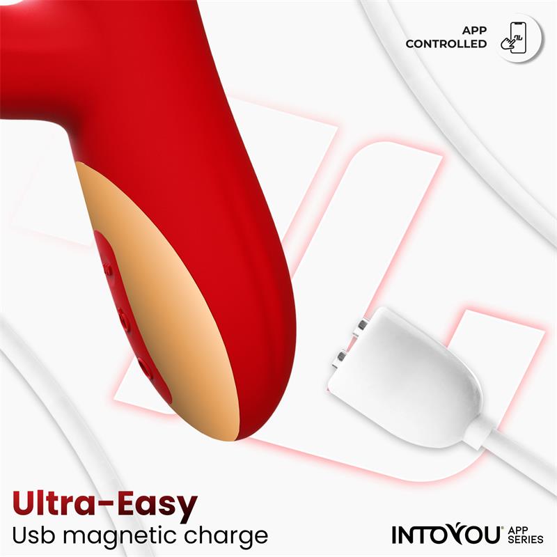 INTOYOU APP SERIES - ASCEN VIBRADOR CON THRUSTING Y WAVING Y APP USB MAGNÉTICO