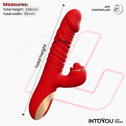 INTOYOU APP SERIES - ASCEN VIBRADOR CON THRUSTING Y WAVING Y APP USB MAGNÉTICO