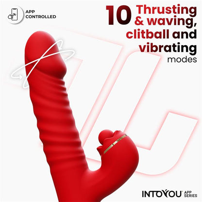 INTOYOU APP SERIES - ASCEN VIBRADOR CON THRUSTING Y WAVING Y APP USB MAGNÉTICO