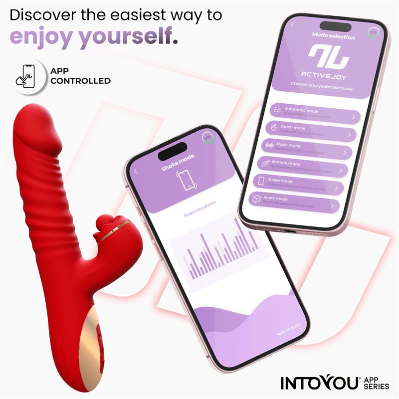 Ascen Vibrador con Thrusting y Waving y APP USB Magnético