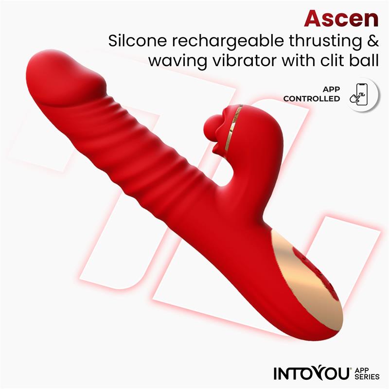 Ascen Vibrador con Thrusting y Waving y APP USB Magnético