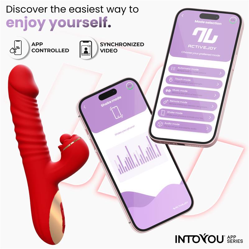 INTOYOU APP SERIES - ASCEN VIBRADOR CON THRUSTING Y WAVING Y APP USB MAGNÉTICO