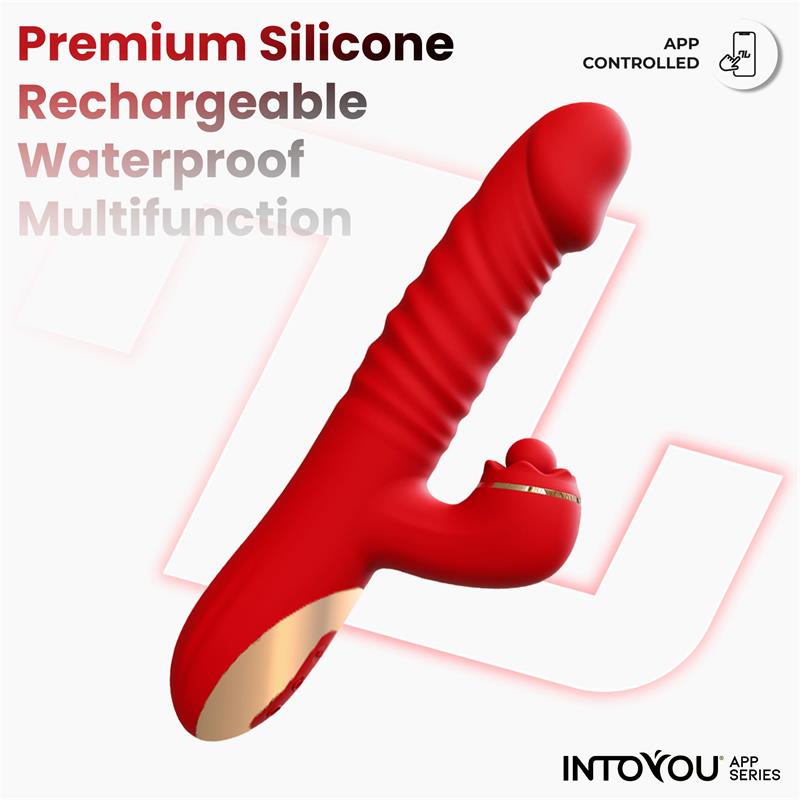 INTOYOU APP SERIES - ASCEN VIBRADOR CON THRUSTING Y WAVING Y APP USB MAGNÉTICO