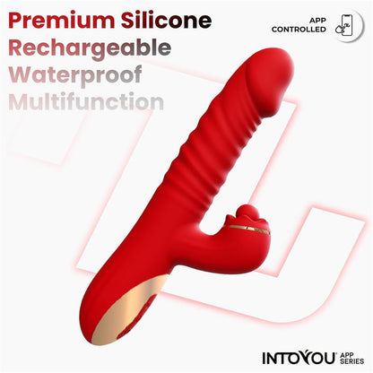 INTOYOU APP SERIES - ASCEN VIBRADOR CON THRUSTING Y WAVING Y APP USB MAGNÉTICO