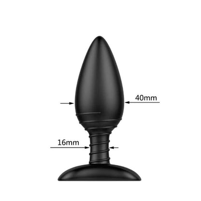 ACTION - ASHER PLUG ANAL CON CONTROL REMOTO USB MAGNÉTICO NEGRO
