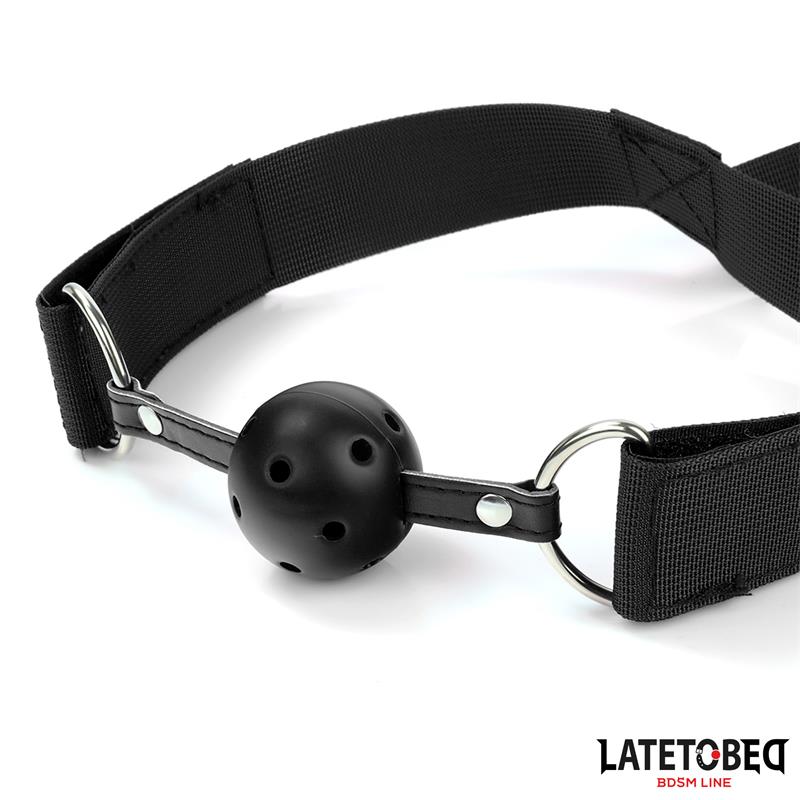 LATETOBED BDSM LINE - ATADURAS CON MORDAZA, ESPOSAS Y GANCHO ANAL