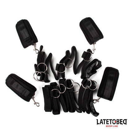 LATETOBED BDSM LINE - ATADURAS PARA LA CAMA CON 4 ENGANCHES