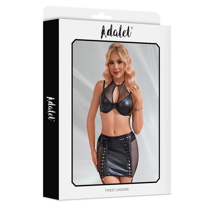 ADALET LINGERIE - AURORA FALDA Y TOP CUERO VEGANO