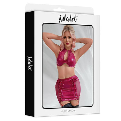 ADALET LINGERIE - AURORA TOP Y FALDA CUERO VEGANO