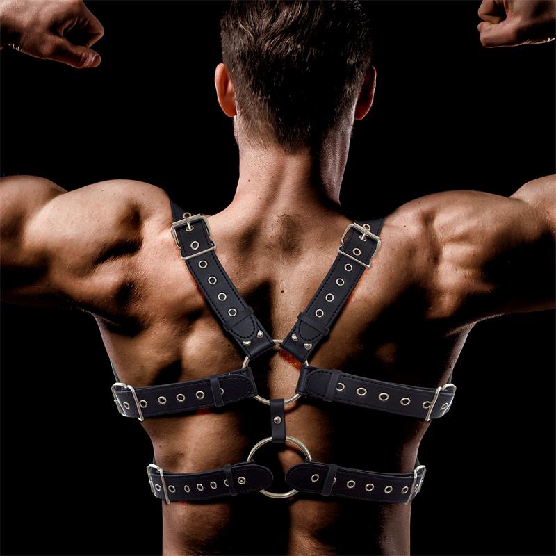 INTOYOU BDSM LINE - AURUM ARNÉS MASCULINO PARA BONDAGE CUERO VEGANO