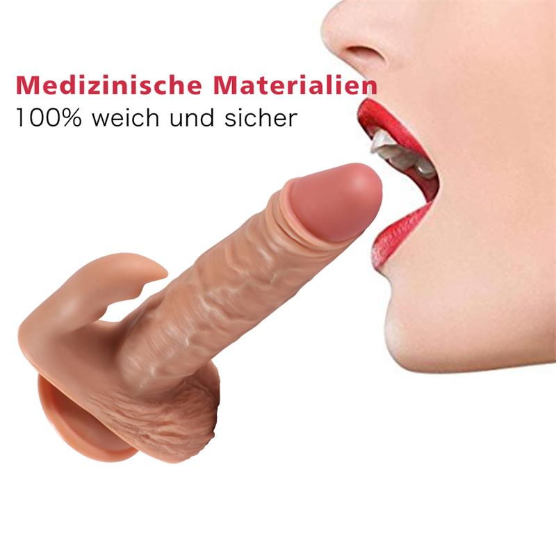 SHEQU - AUSTIN DILDO CON 10 MODOS DE VIBRACIÓN Y ESTIMULADOR DE CLÍTORIS