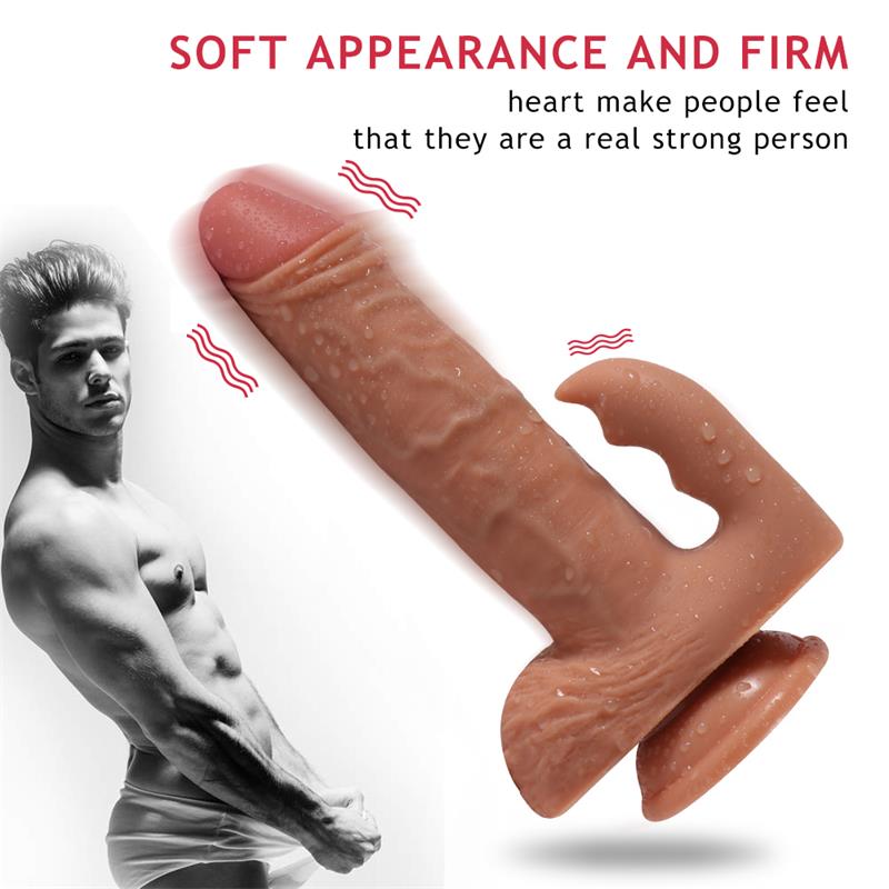 SHEQU - AUSTIN DILDO CON 10 MODOS DE VIBRACIÓN Y ESTIMULADOR DE CLÍTORIS