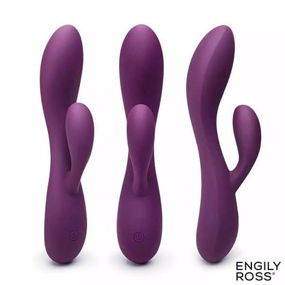 ENGILY ROSS - BACALL 3.0 VIBRADOR SILICONA LIQUIDA INYECTADA DOBLE MOTOR USB PÚRPURA