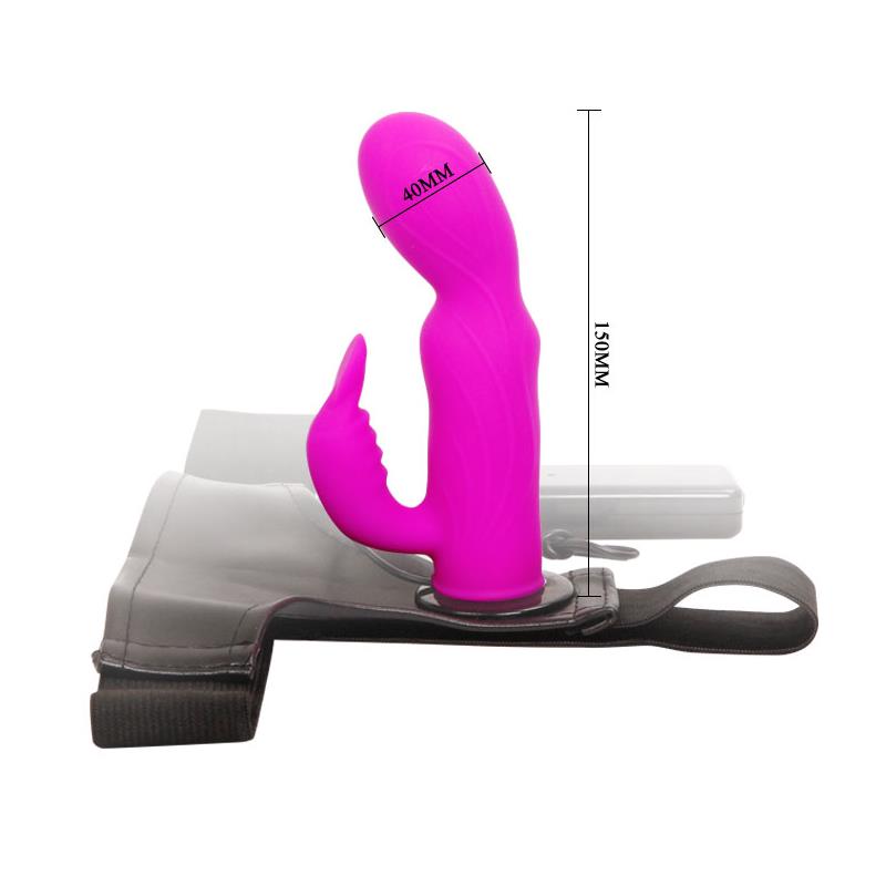 BAILE - ARNÉS CON DILDO PÚRPURA 15 CM