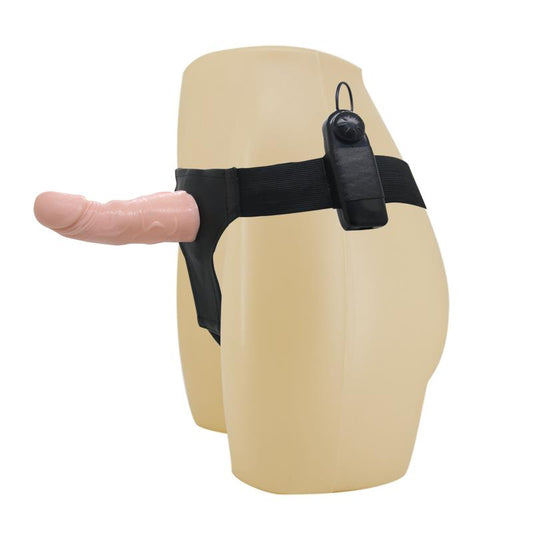 BAILE - ARNÉS CON DILDO VIBRADOR NATURAL 15 CM