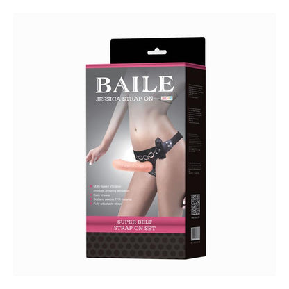 BAILE - ARNÉS CON DILDO VIBRADOR NATURAL 18.5 CM