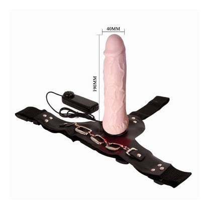 BAILE - ARNÉS CON DILDO VIBRADOR NATURAL 18.5 CM