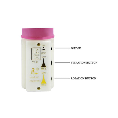 BAILE - VIBRADOR TRANSPARENTE COLOR ROSA