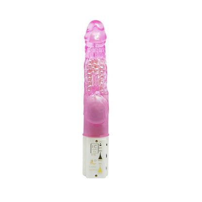 BAILE - VIBRADOR TRANSPARENTE COLOR ROSA