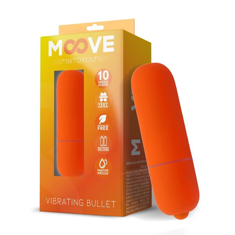 MOOVE - BALA VIBRADORA 10 VELOCIDADES NARANJA