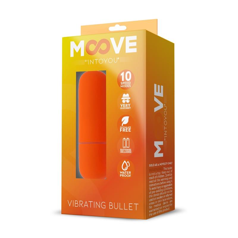 MOOVE - BALA VIBRADORA 10 VELOCIDADES NARANJA