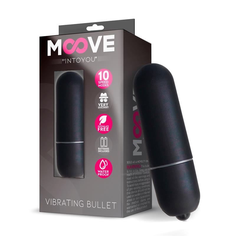 MOOVE - BALA VIBRADORA 10 VELOCIDADES NEGRO