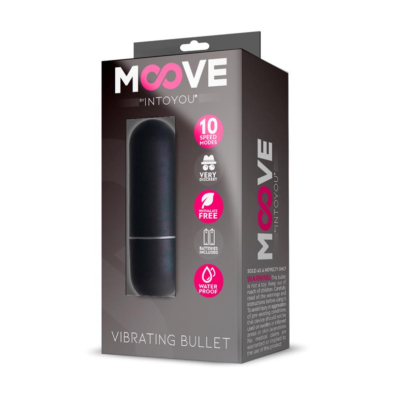 MOOVE - BALA VIBRADORA 10 VELOCIDADES NEGRO