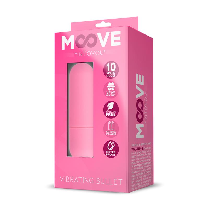 MOOVE - BALA VIBRADORA 10 VELOCIDADES ROSA