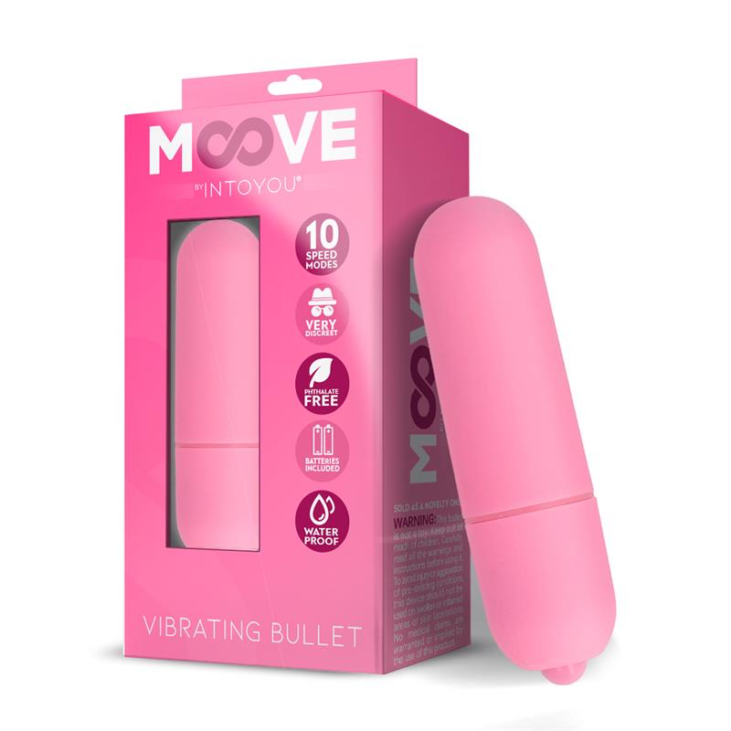 MOOVE - BALA VIBRADORA 10 VELOCIDADES ROSA