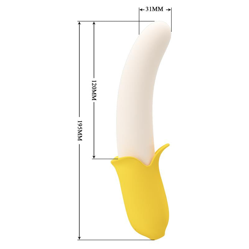 PRETTYLOVE - BANANA GEEK VIBRADOR CON THRUSTING USB