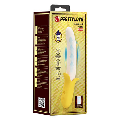 PRETTYLOVE - BANANA GEEK VIBRADOR CON THRUSTING USB