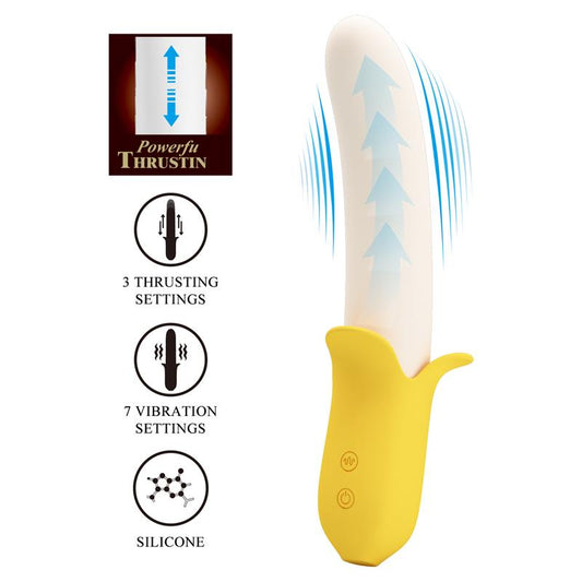 PRETTYLOVE - BANANA GEEK VIBRADOR CON THRUSTING USB