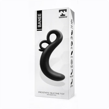 TARDENOCHE - BANEE ESTIMULADOR PROSTÁTICO DE FÁCIL EXTRACCIÓN SILICONA NEGRO