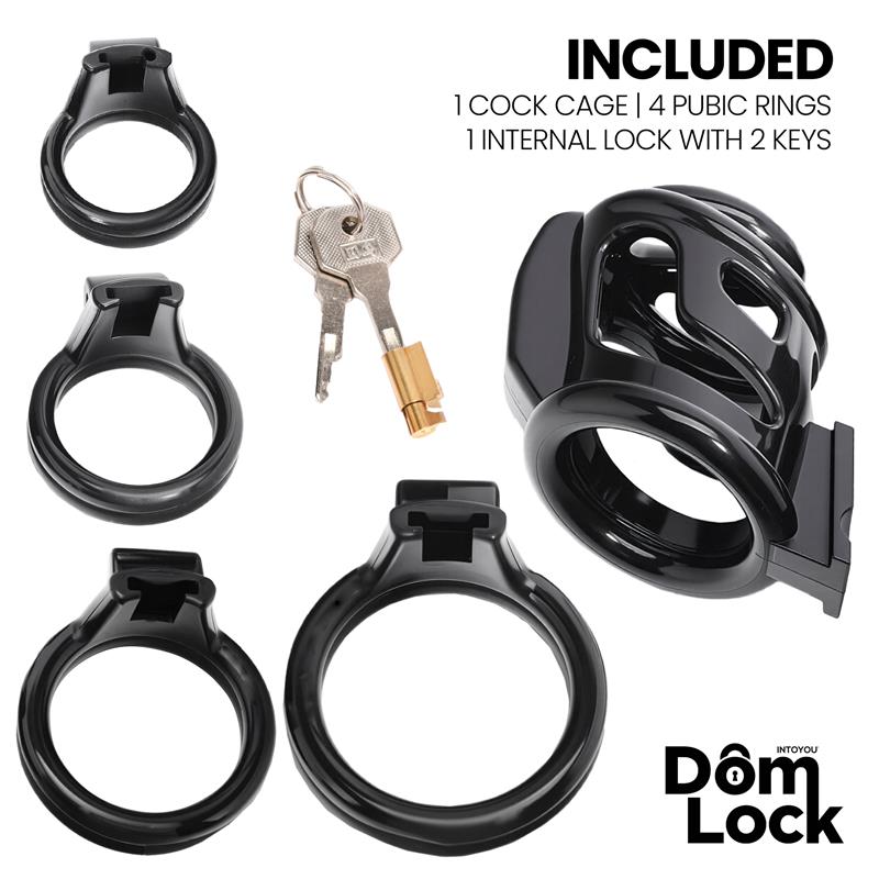 DOMLOCK - BARS JAULA PARA EL PENE CON CANDADO INTERNO