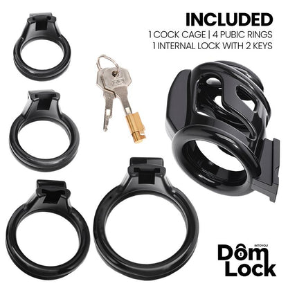 DOMLOCK - BARS JAULA PARA EL PENE CON CANDADO INTERNO