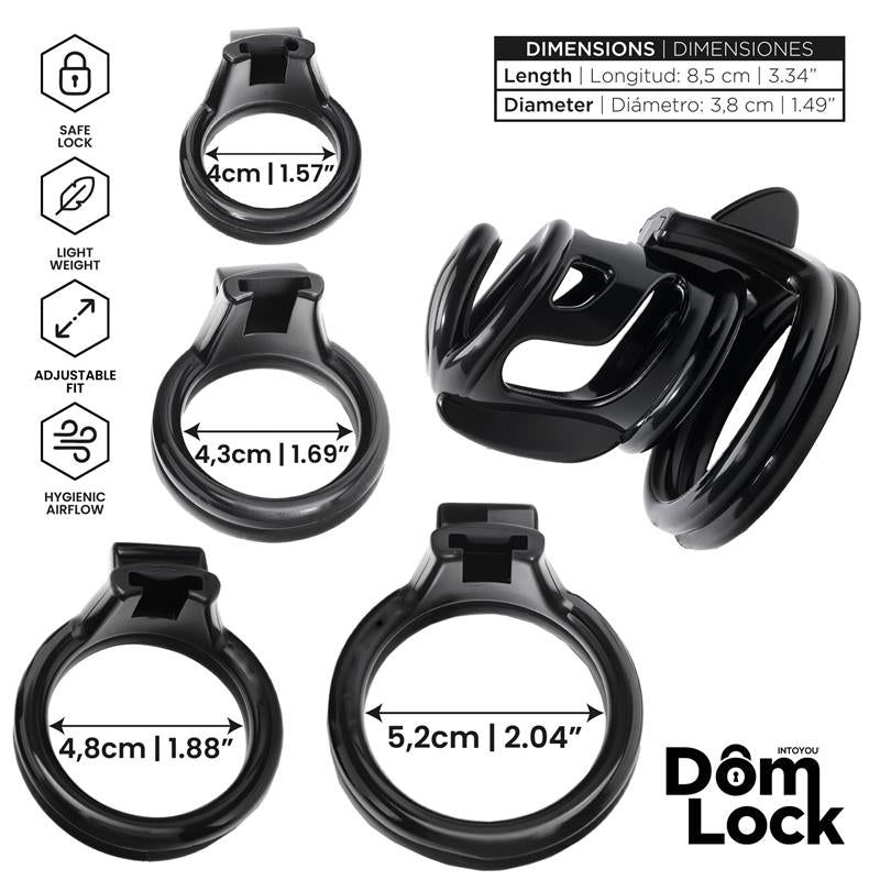DOMLOCK - BARS JAULA PARA EL PENE CON CANDADO INTERNO