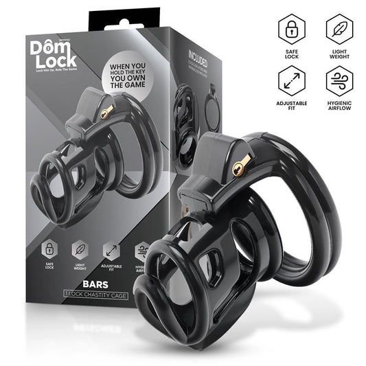 DOMLOCK - BARS JAULA PARA EL PENE CON CANDADO INTERNO