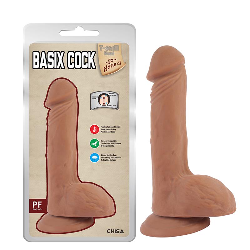 CHISA - BASIX COCK DILDO DUAL DENSITY BRONCEADO 22.5CM