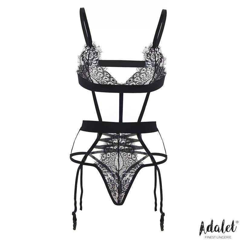 ADALET LINGERIE - BEATRIX TEDY CON LIGUERO Y ANTIFAZ ENCAJE