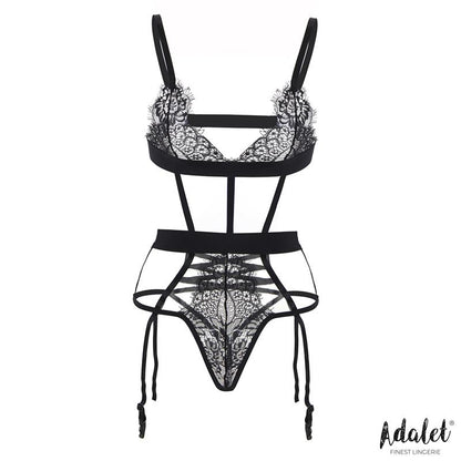 ADALET LINGERIE - BEATRIX TEDY CON LIGUERO Y ANTIFAZ ENCAJE