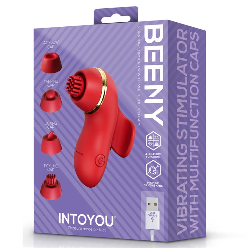 INTOYOU - BEENY ESTIMULADOR CON 4 CABEZALES, SUCCIÓN, TAPPING, TICKLING Y LICKING
