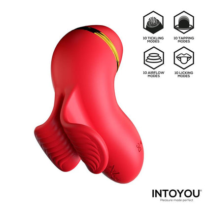 INTOYOU - BEENY ESTIMULADOR CON 4 CABEZALES, SUCCIÓN, TAPPING, TICKLING Y LICKING