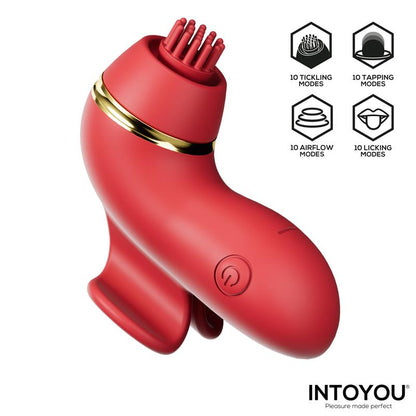 INTOYOU - BEENY ESTIMULADOR CON 4 CABEZALES, SUCCIÓN, TAPPING, TICKLING Y LICKING