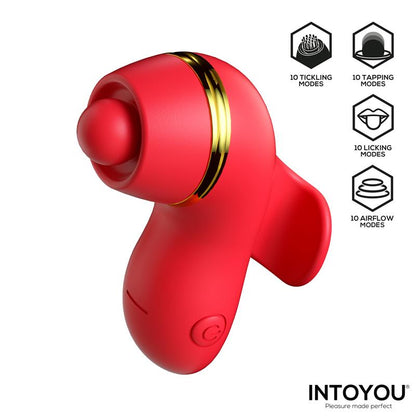 INTOYOU - BEENY ESTIMULADOR CON 4 CABEZALES, SUCCIÓN, TAPPING, TICKLING Y LICKING