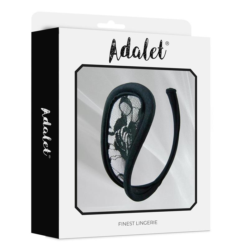 ADALET LINGERIE - BELLA TANGA C-STRING NEGRO TALLA ÚNICA