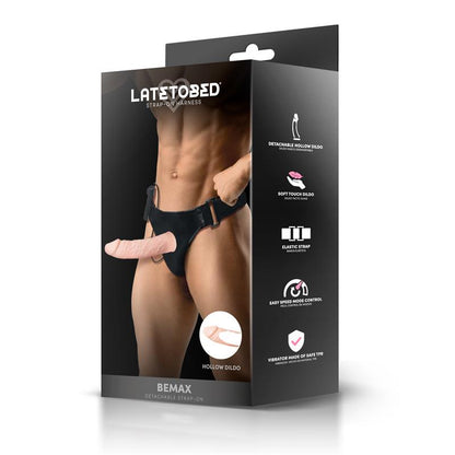 HARNESS COLLECTION LATETOBED - BEMAX ARNÉS CON DILDO HUECO DESMONTABLE, VIBRACIÓN Y CONTROL REMOTO