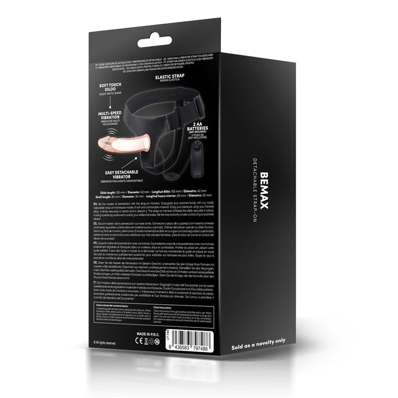 HARNESS COLLECTION LATETOBED - BEMAX ARNÉS CON DILDO HUECO DESMONTABLE, VIBRACIÓN Y CONTROL REMOTO