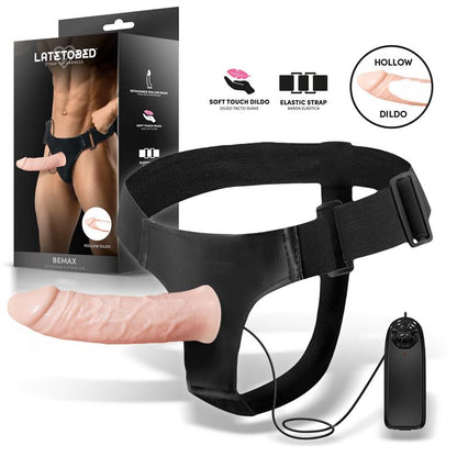 HARNESS COLLECTION LATETOBED - BEMAX ARNÉS CON DILDO HUECO DESMONTABLE, VIBRACIÓN Y CONTROL REMOTO