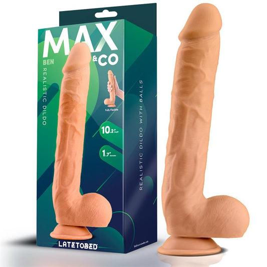 MAX & CO - BEN DILDO REALISTA CON TESTÍCULOS 10.2 NATURAL