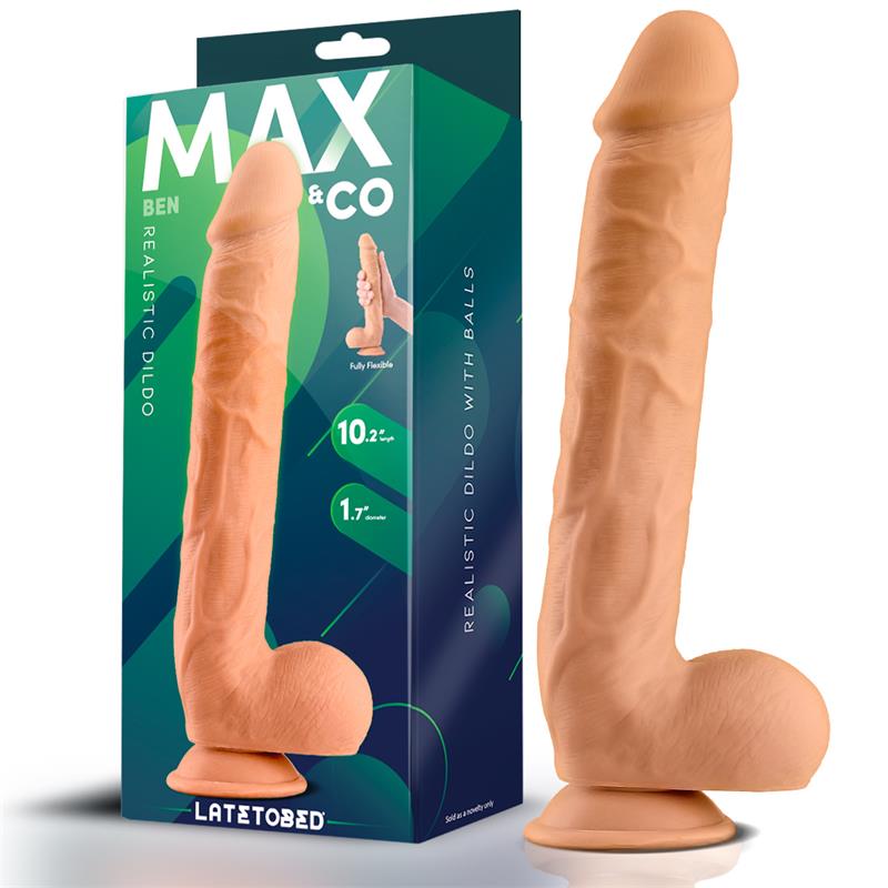 MAX & CO - BEN DILDO REALISTA CON TESTÍCULOS 10.2 NATURAL